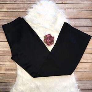 Philippe Adec Vintage Black High Waist Satin Pants 6